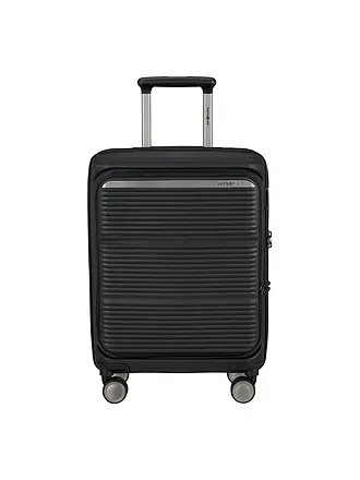SAMSONITE | Trolley PARALUX SPINNER 55cm espandibile Stone Grey | schwarz